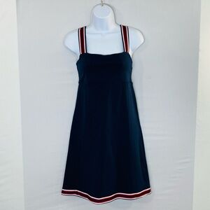 Tommy Hilfiger Dark Blue Dress with Red and White Straps